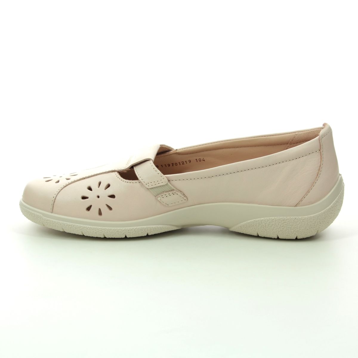 Hotter Nirvana E Fit 0102-53 Beige leather Comfort Slip On Shoes