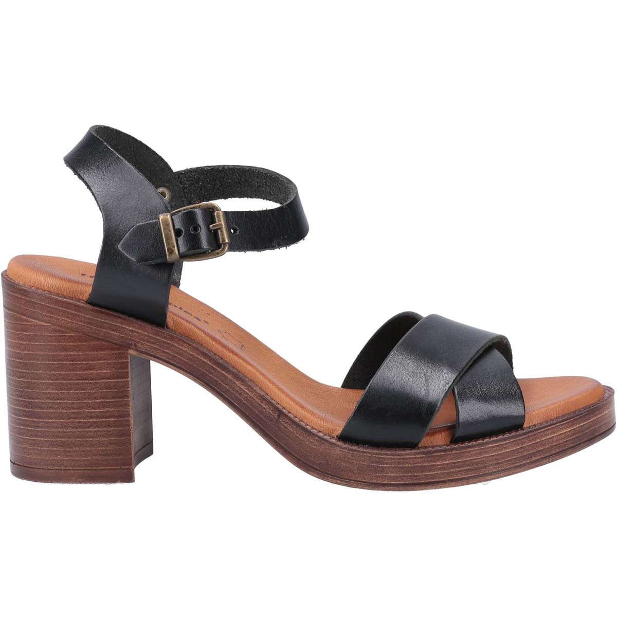 Hush Puppies Georgia Black Womens Heeled Sandals 31949-54716