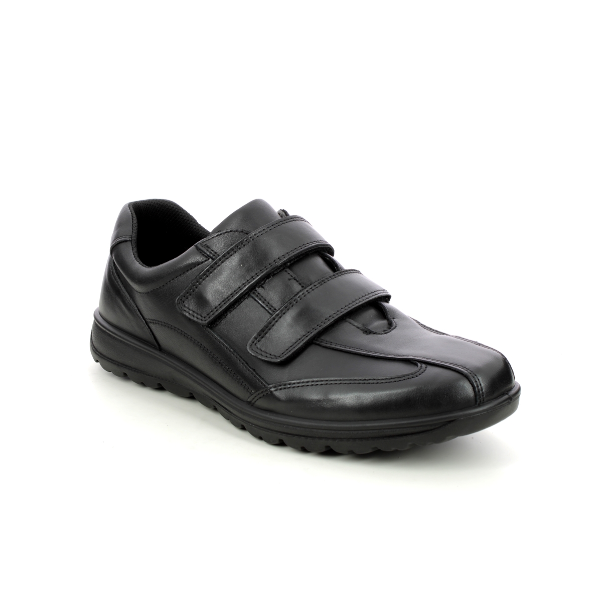 IMAC Relay Vel Black leather Mens Riptape Shoes 1010-2290011
