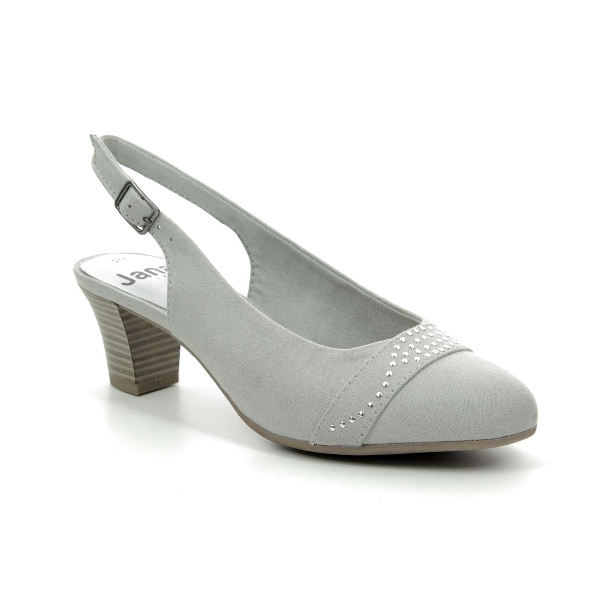 grey suede slingback shoes