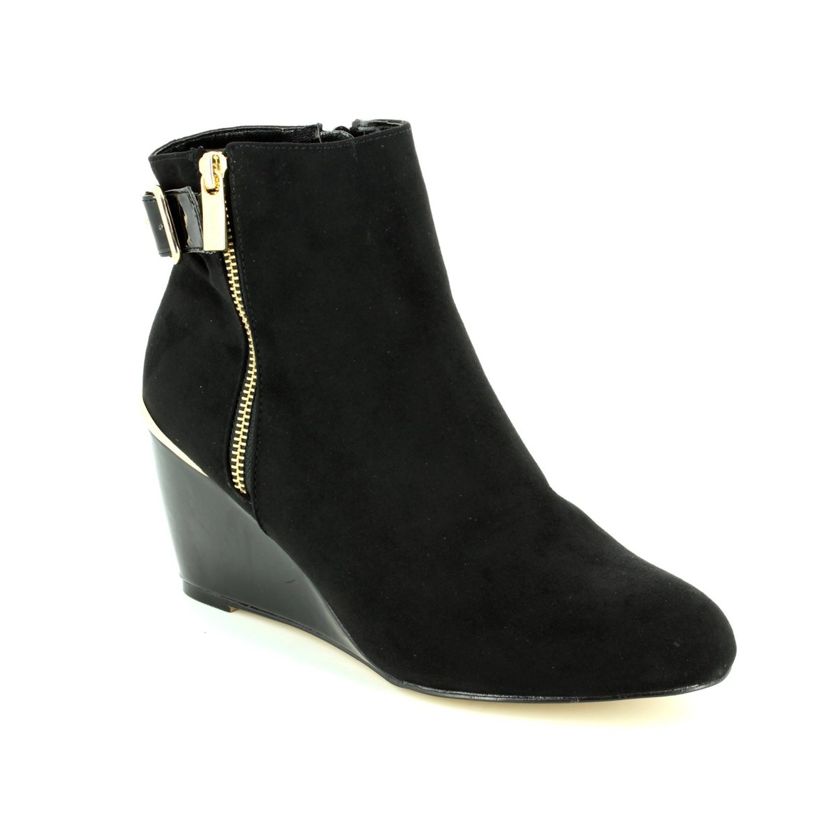 lotus wedge ankle boots