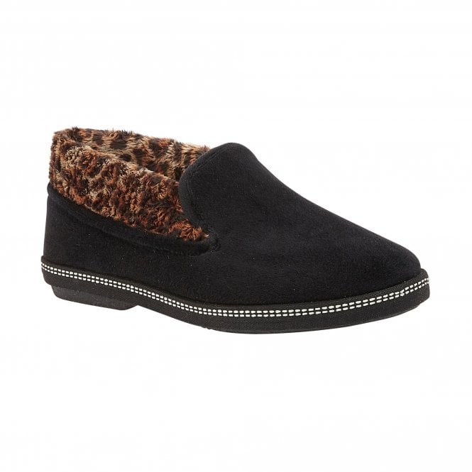 black slipper mules