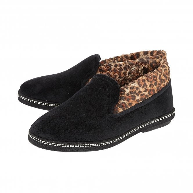 black slipper mules