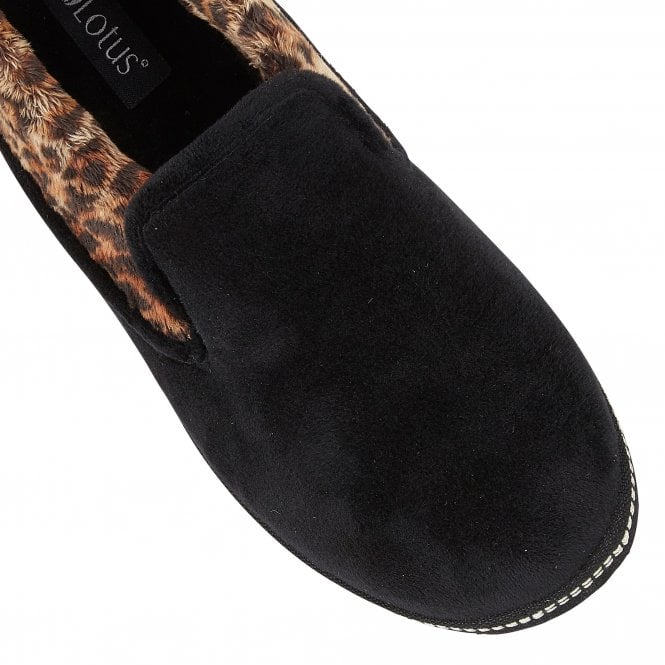 black slipper mules