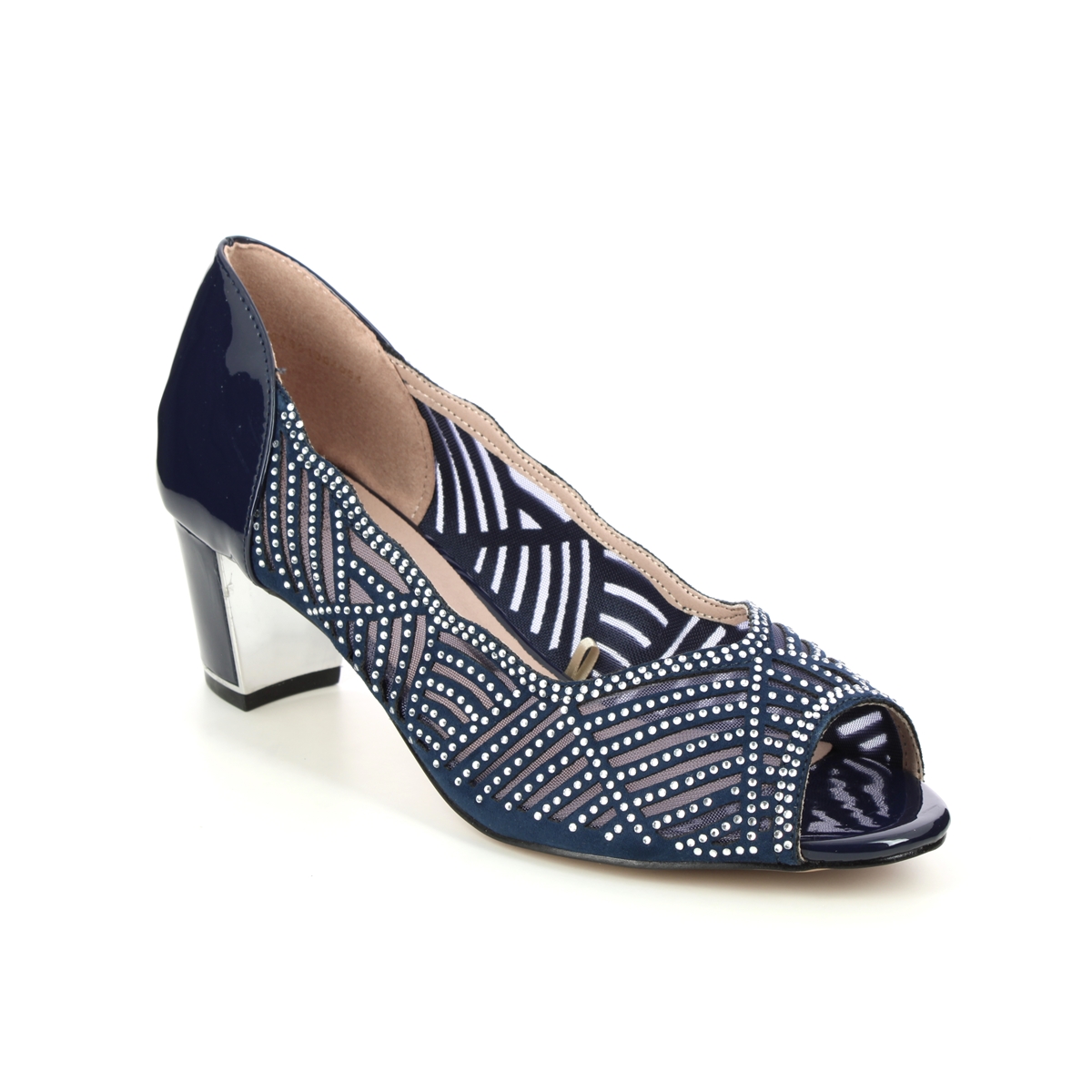 Buy the silver Lotus ladies' Panache court shoes online