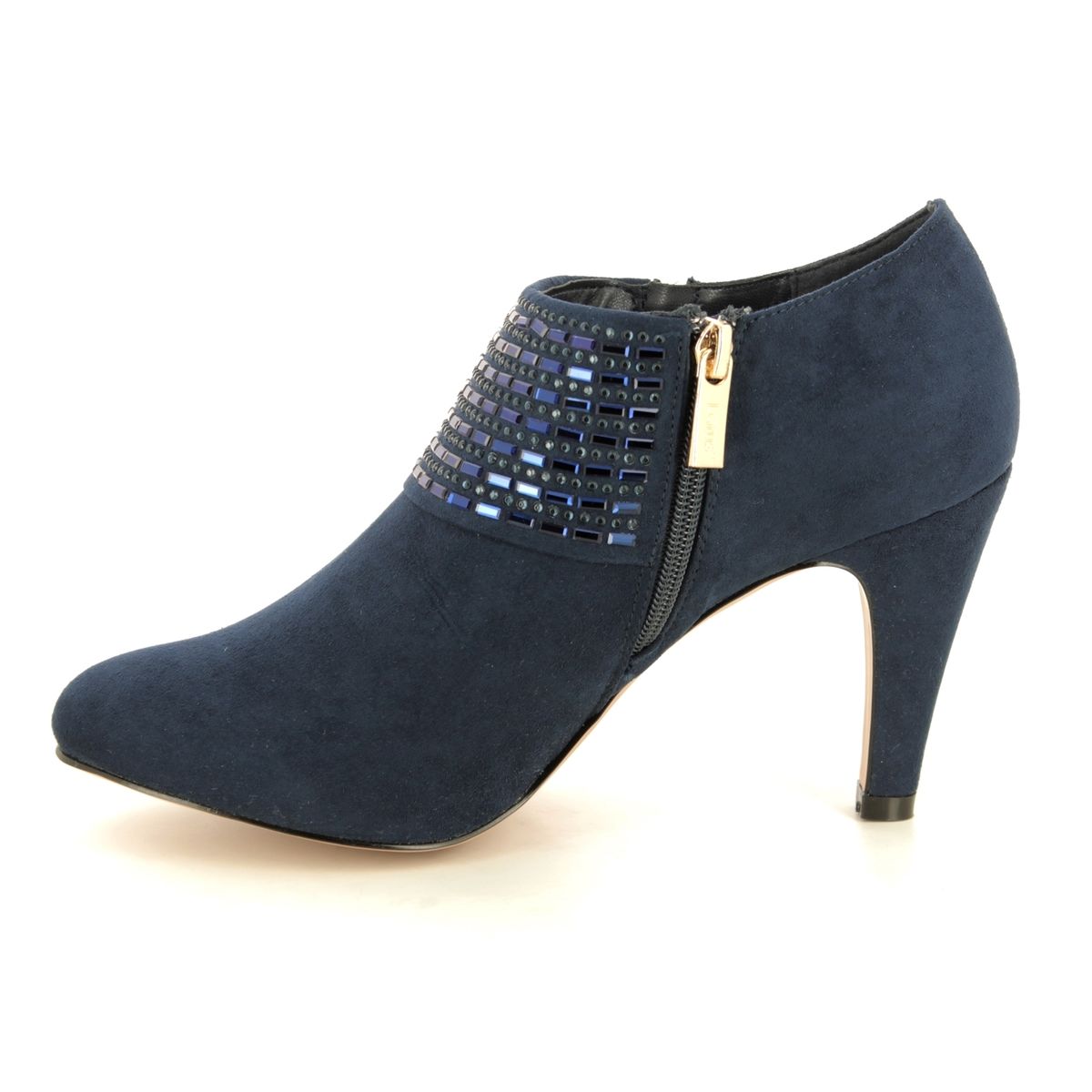 lotus navy ankle boots