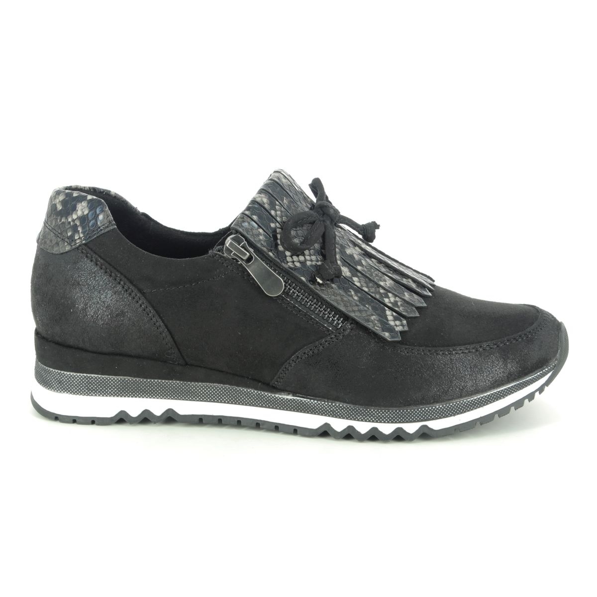 marco tozzi black trainers