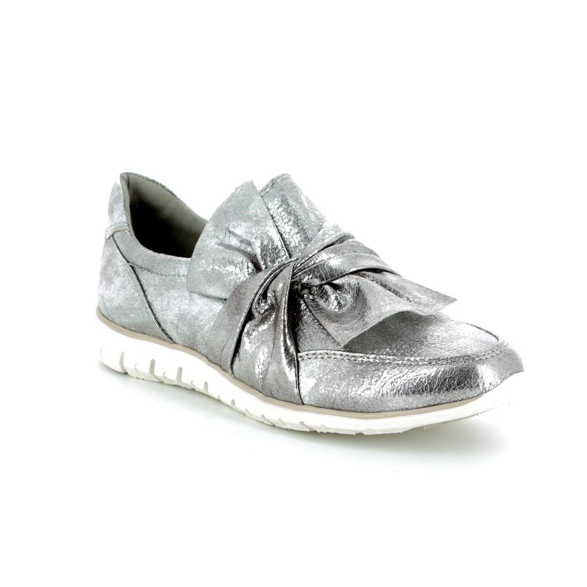marco tozzi silver trainers