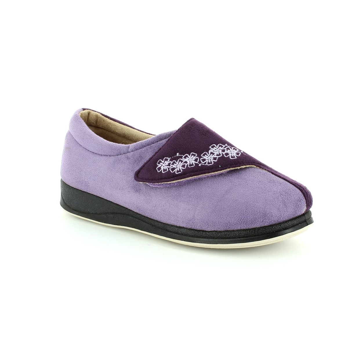 Padders Hug Purple multi Womens slippers 424N-78