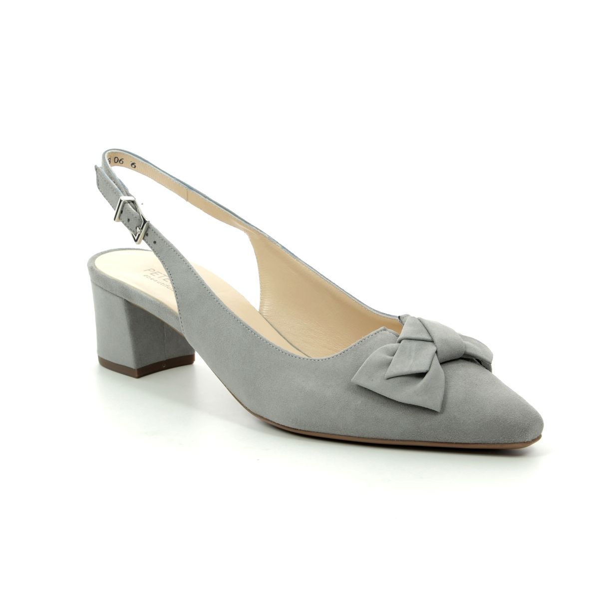 light grey block heel shoes