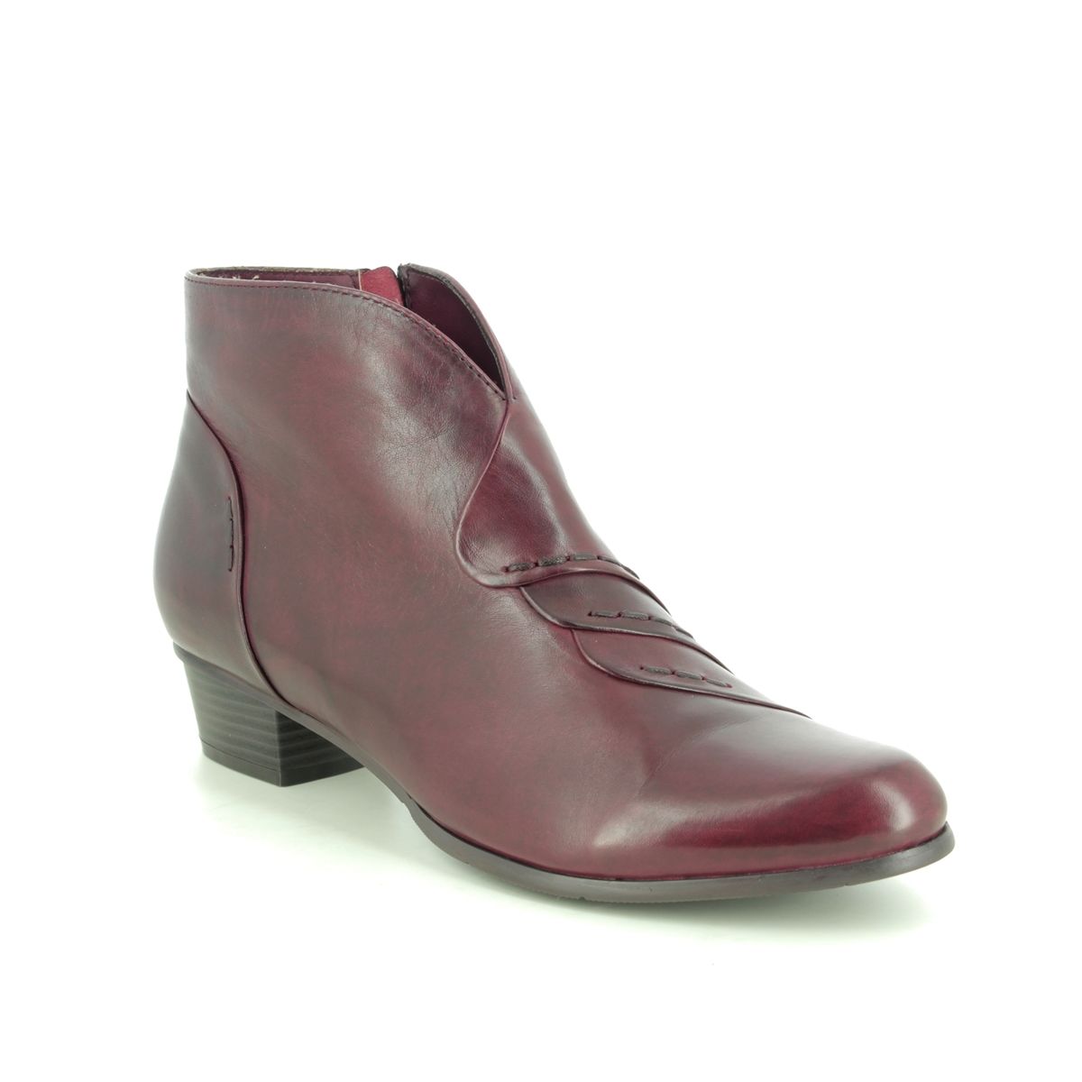 Regarde le Ciel Stefany 335 Wine leather Womens Ankle Boots 0335-008