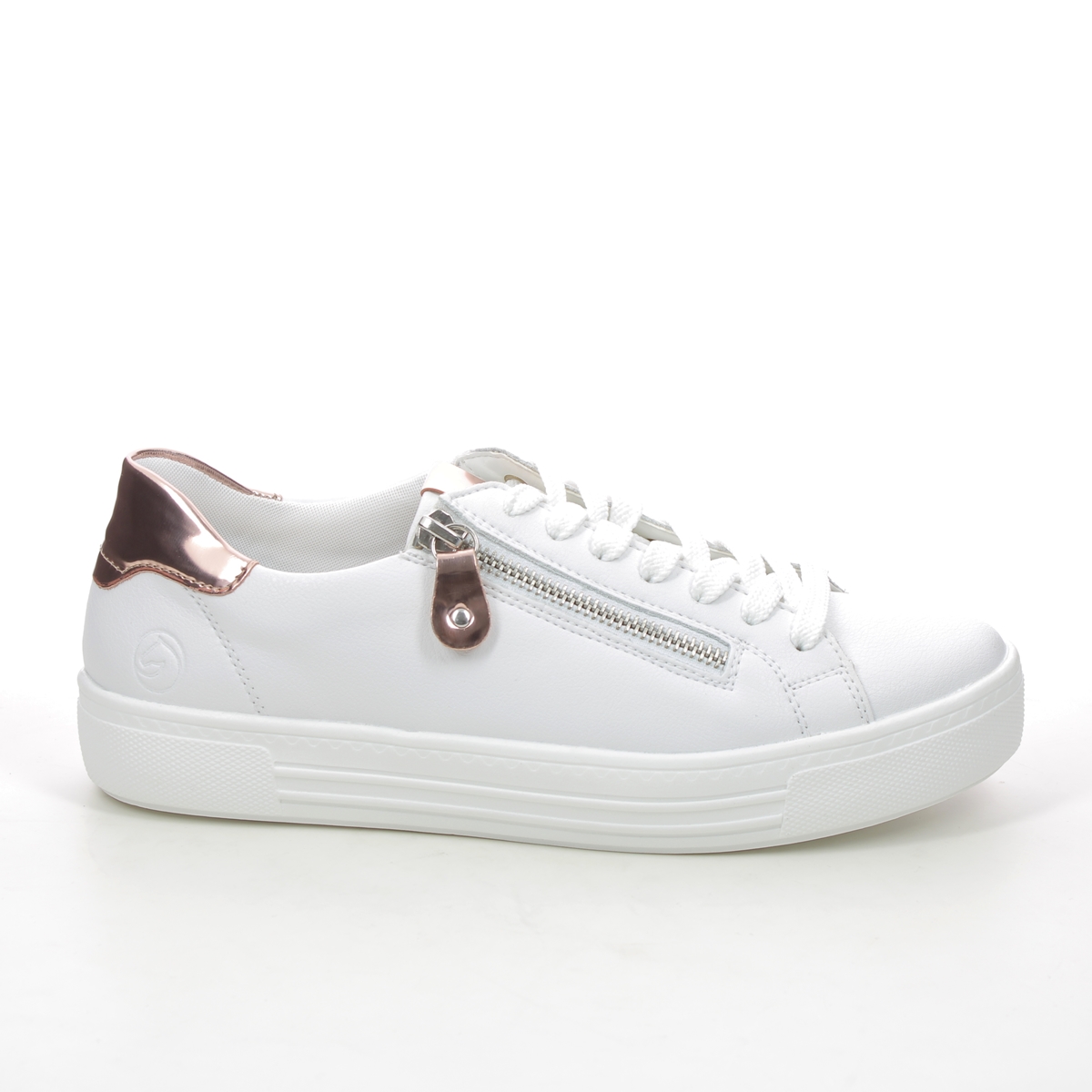 Remonte D0903-81 Altozip White Rose gold Womens trainers