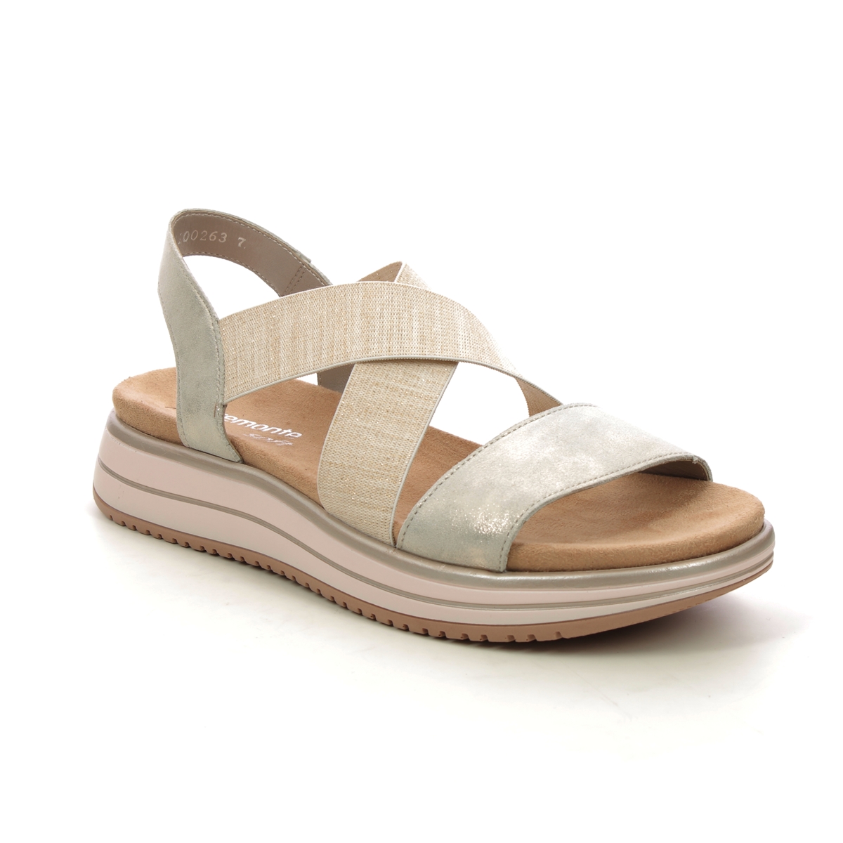 Remonte D1J50-90 Leniella Cross Light Gold Womens Comfortable Sandals