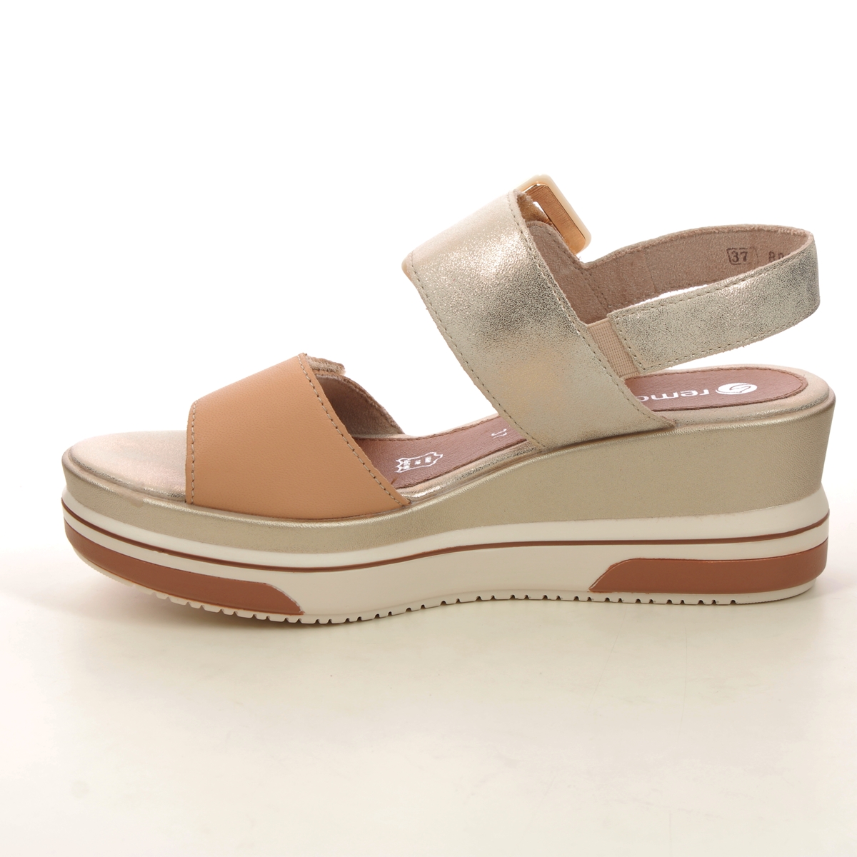 Remonte D1P50-90 Flatform Wedge Beige Womens Wedge Sandals