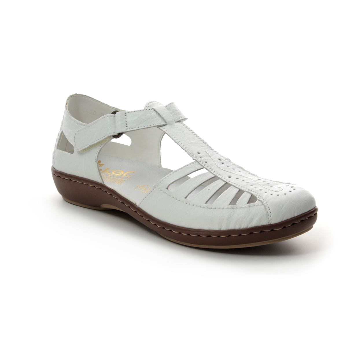 Rieker 45865-80 White Closed Toe Sandals