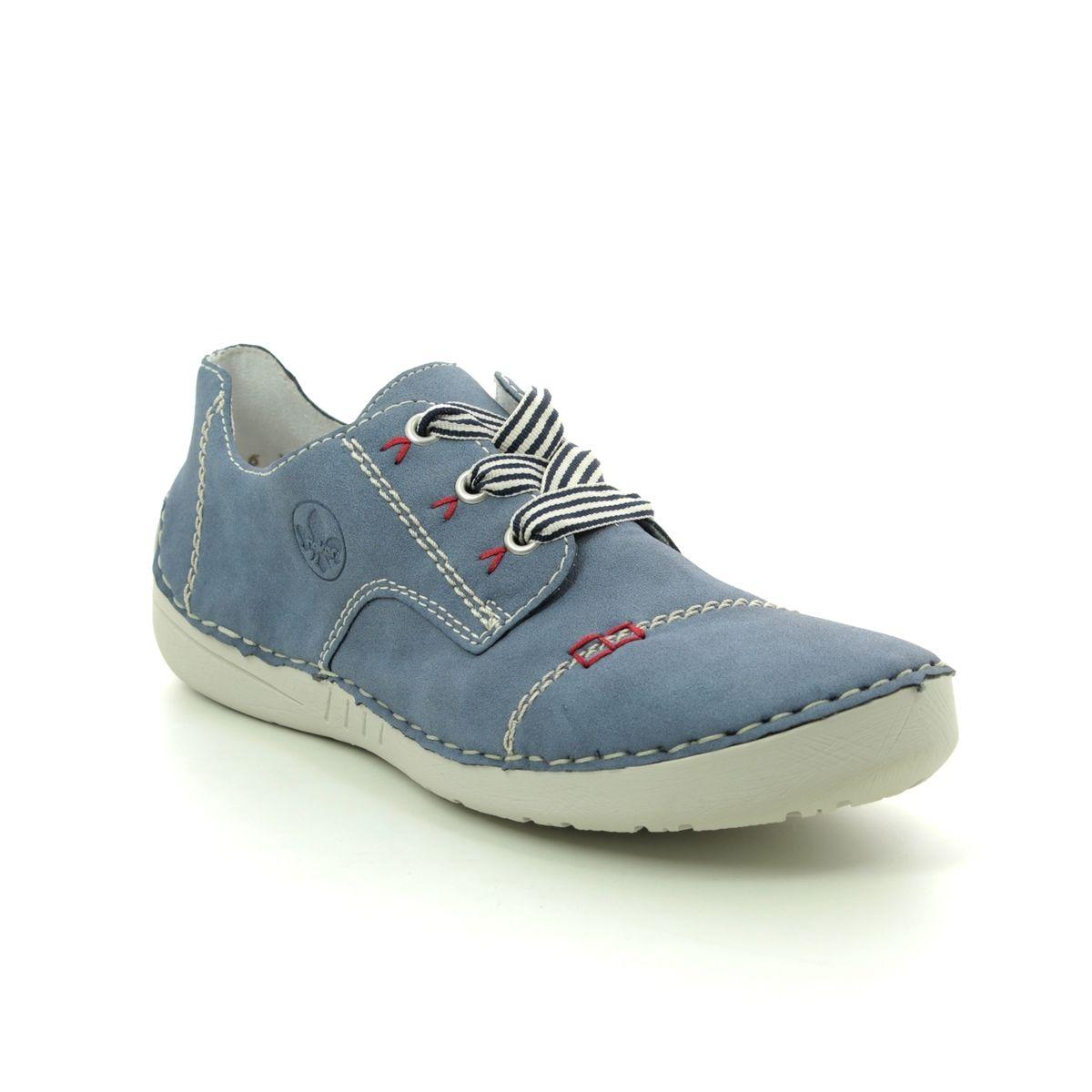 Rieker 52520-14 Blue lacing shoes