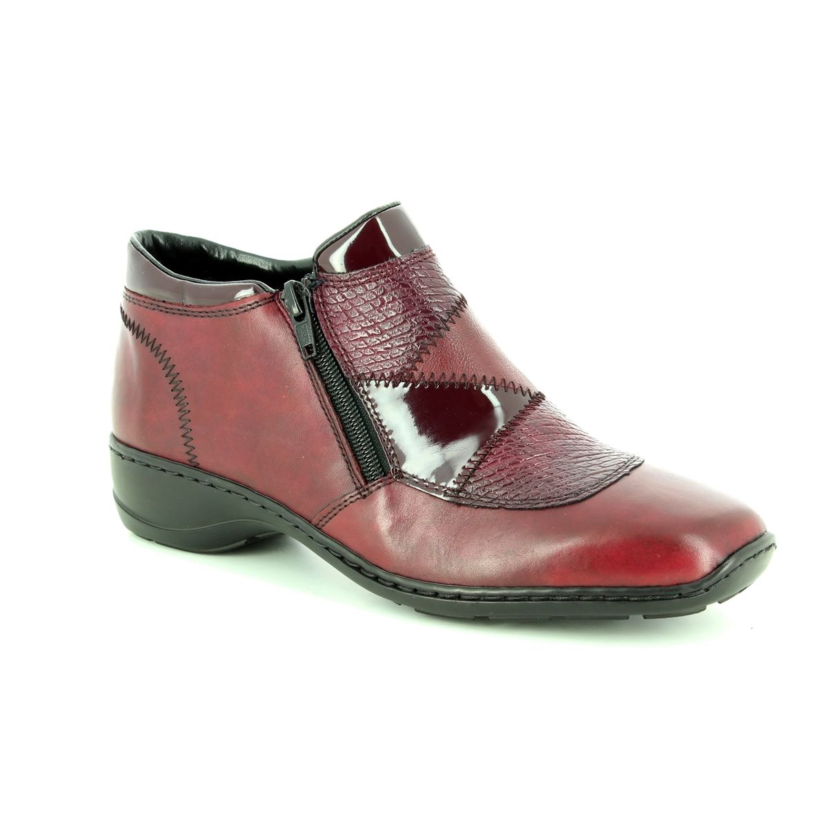 rieker burgundy ankle boots