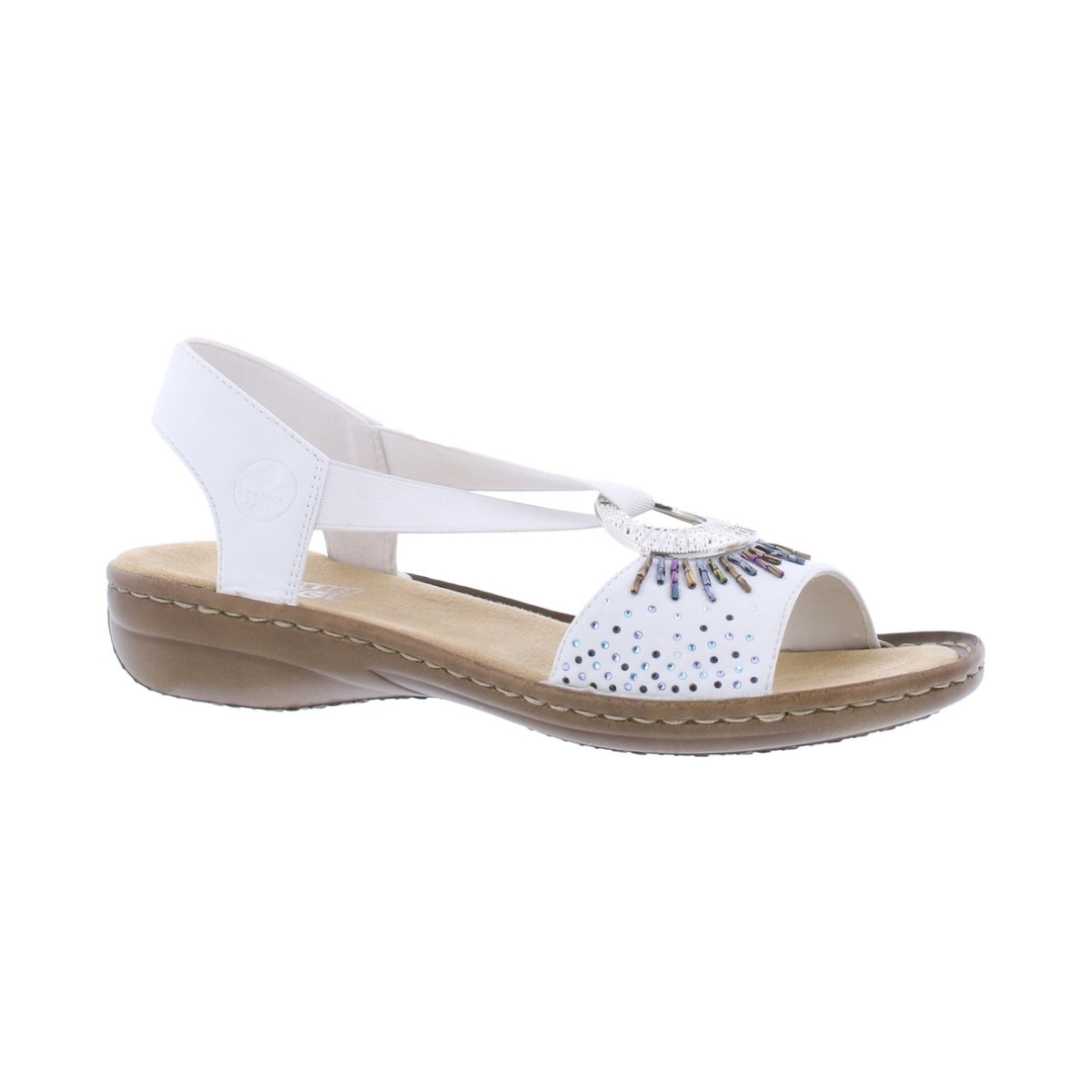 Rieker 60880-80 White Womens Comfortable Sandals