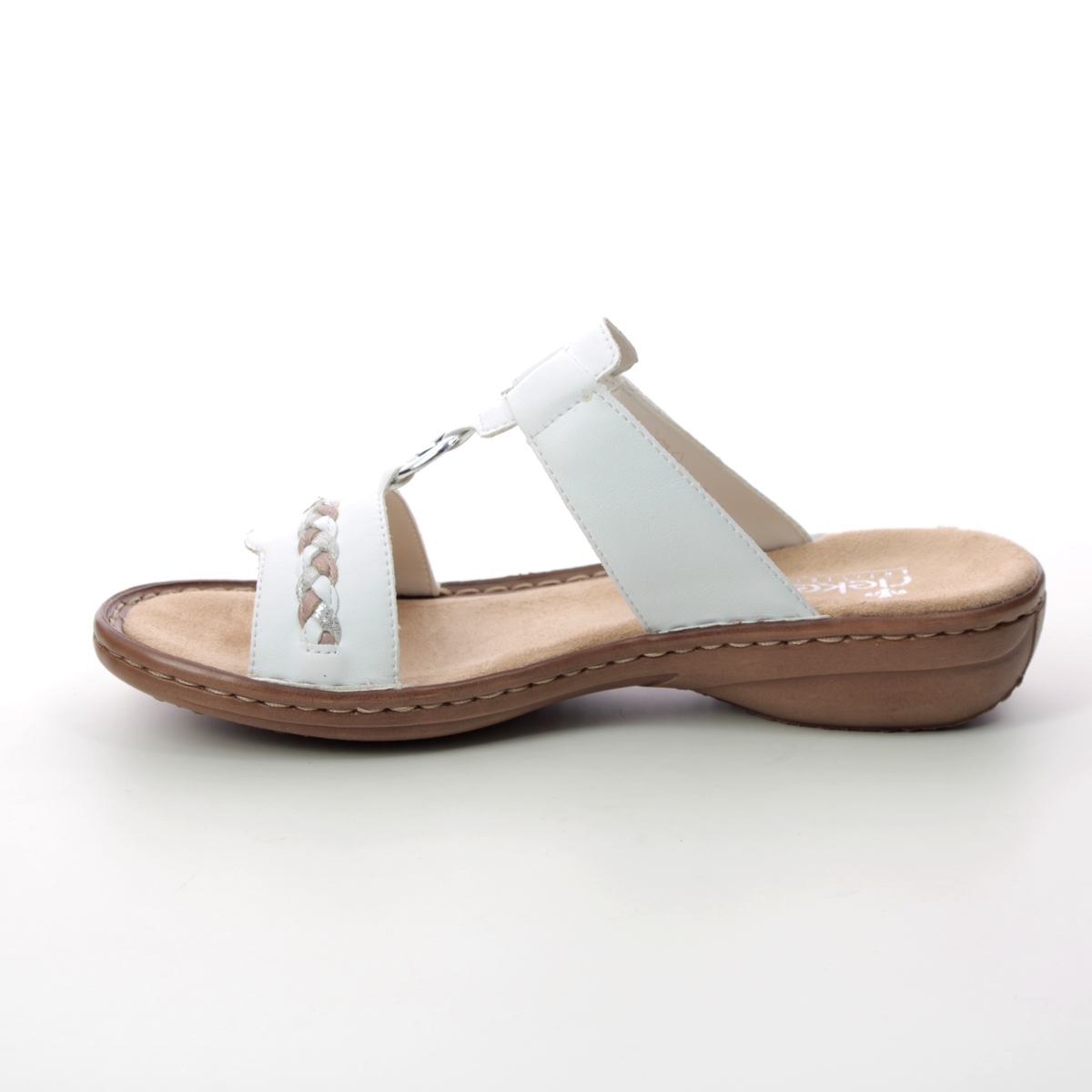 Rieker 60888-80 White Womens Comfortable Sandals