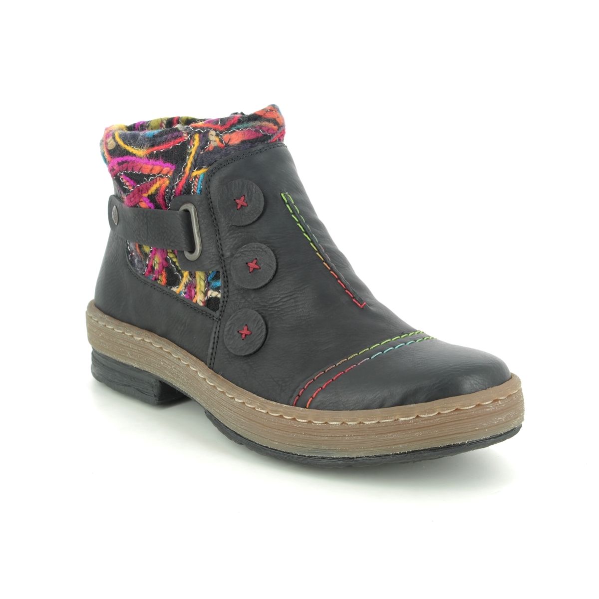 Rieker Z6759-00 Black ankle boots