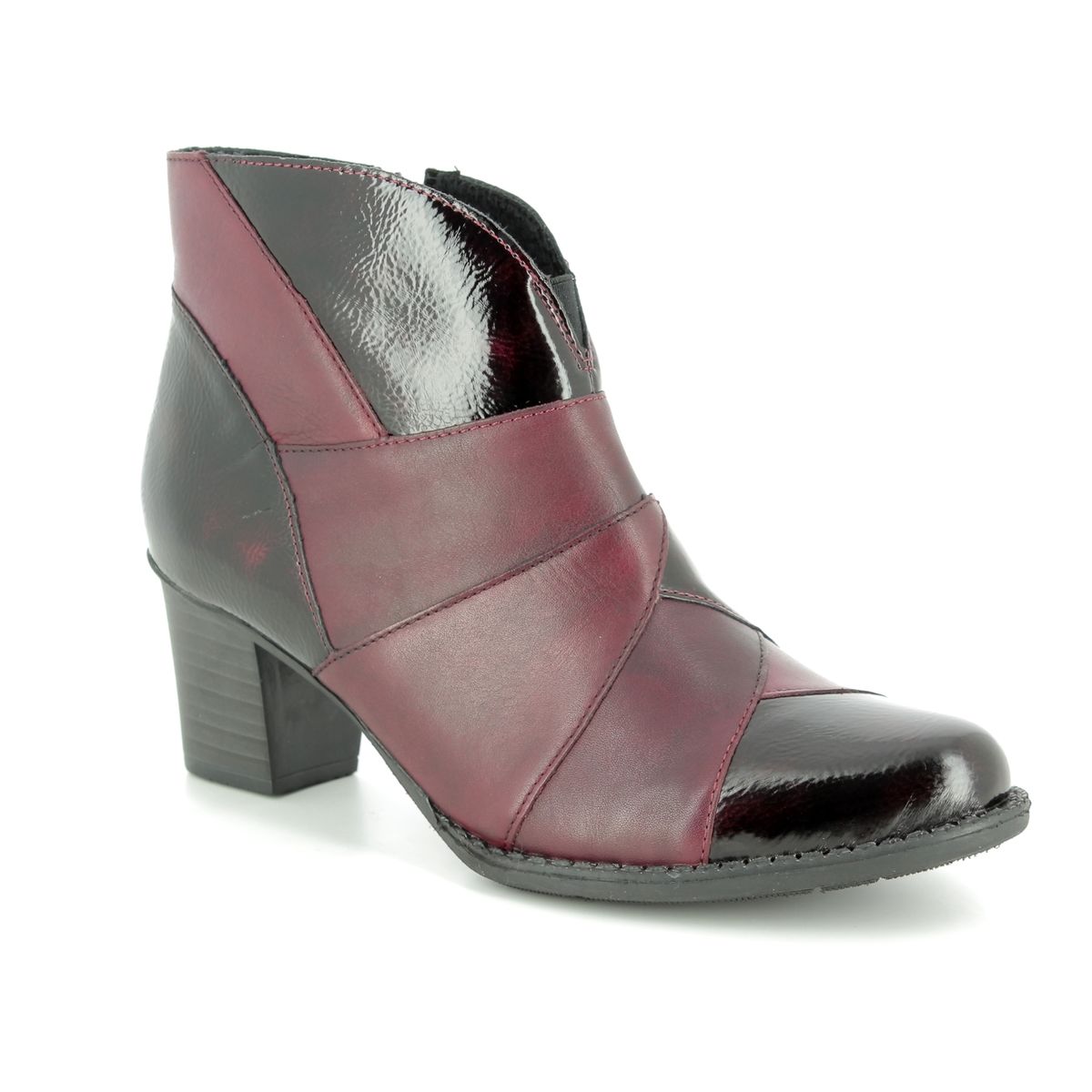 rieker patent ankle boots