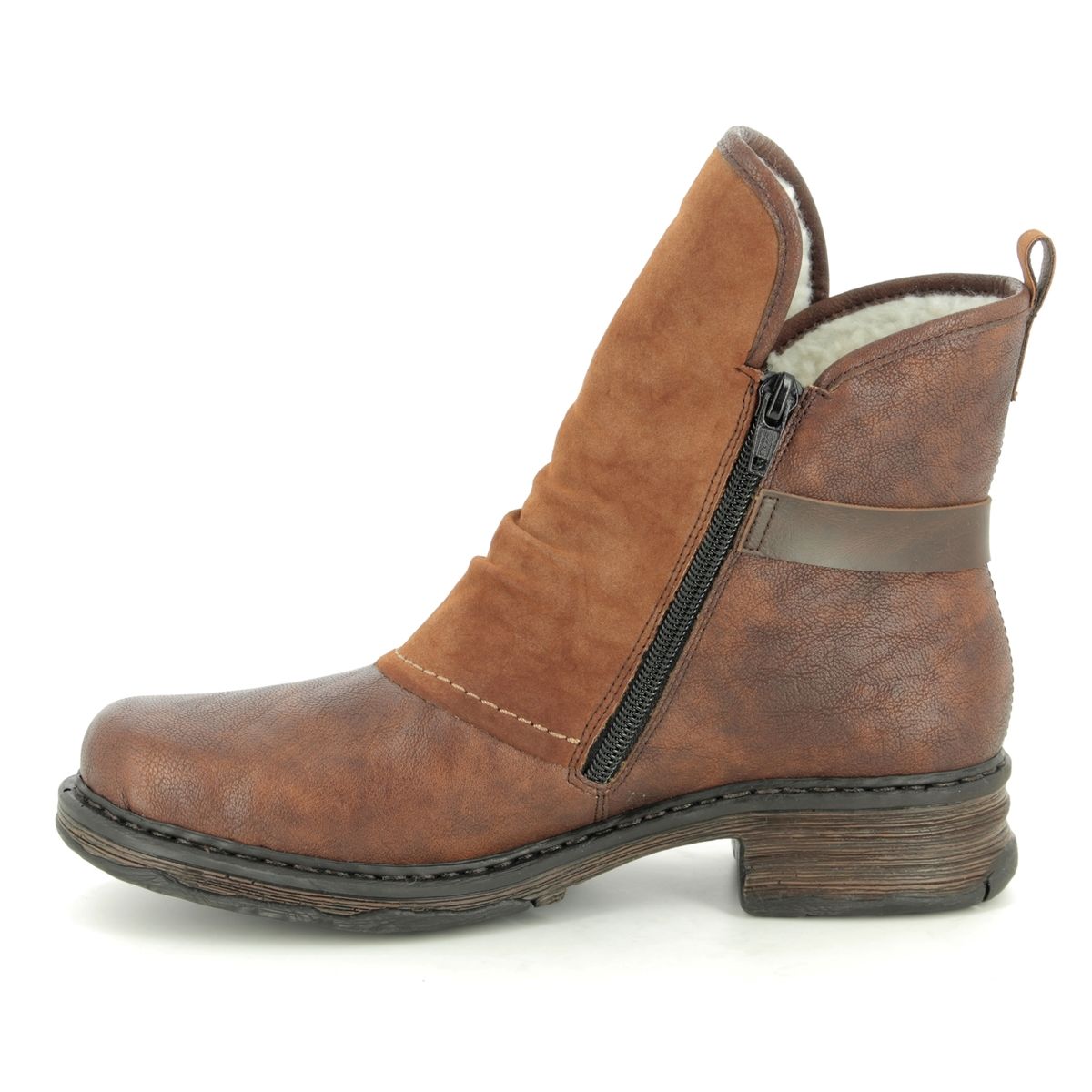 rieker ladies tan ankle boots