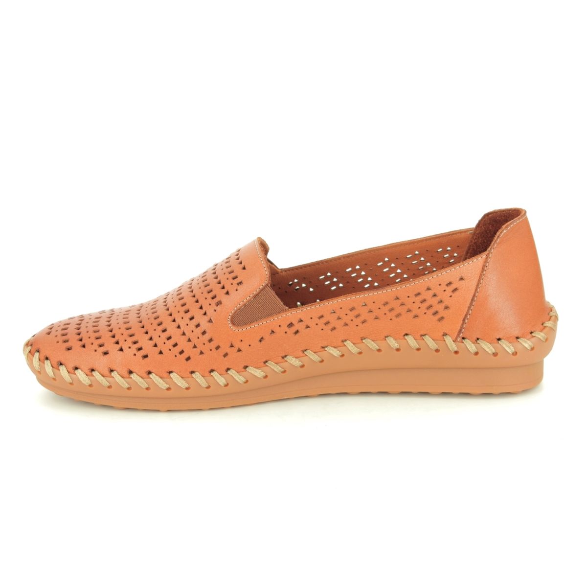 Roselli Gemma 2020-23 Tan Leather Comfort Slip On Shoes
