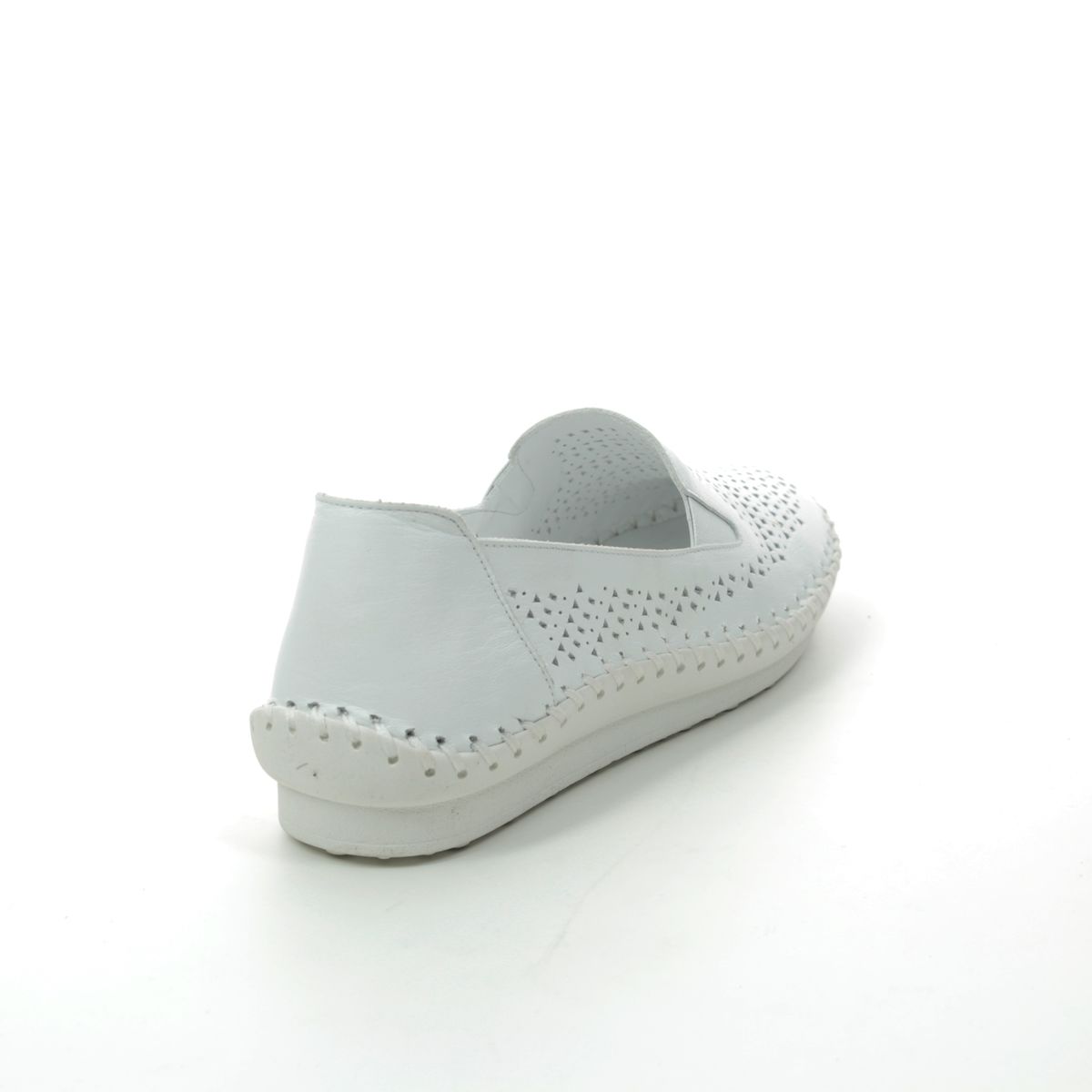 Roselli Gemma 2020-24 White Leather Comfort Slip On Shoes