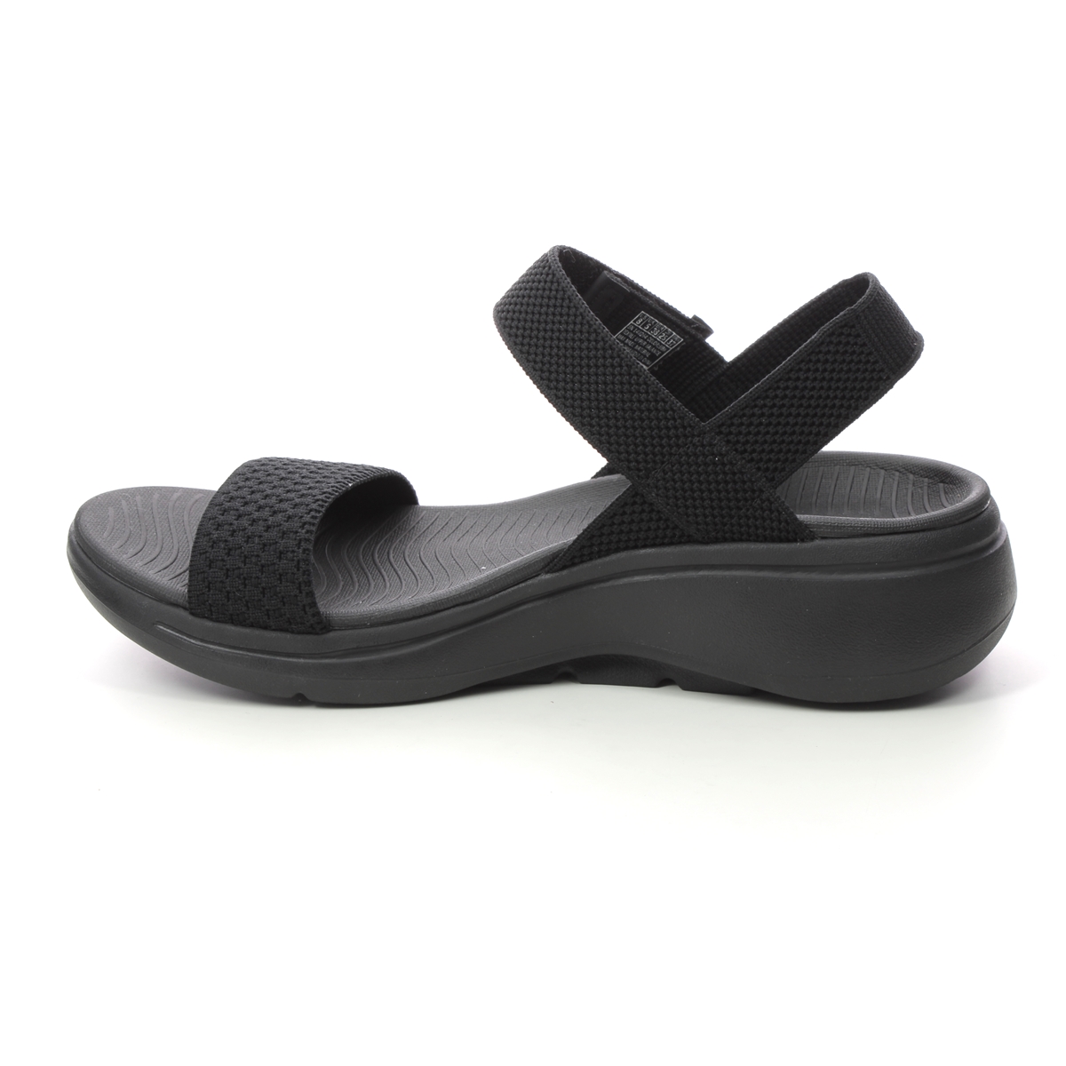 Skechers Arch Fit Go Walk Sandals BBK Black Womens Comfortable Sandals ...