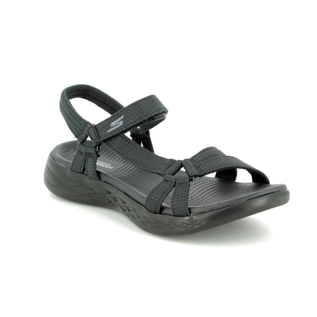 skechers black shape up sandals