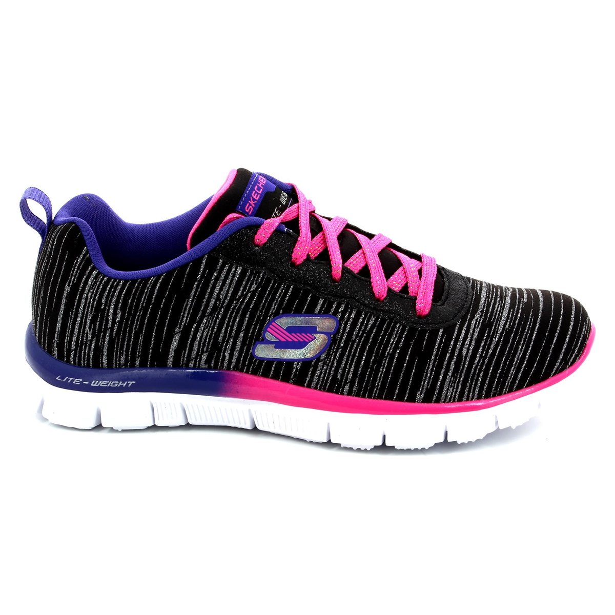 girls black skechers