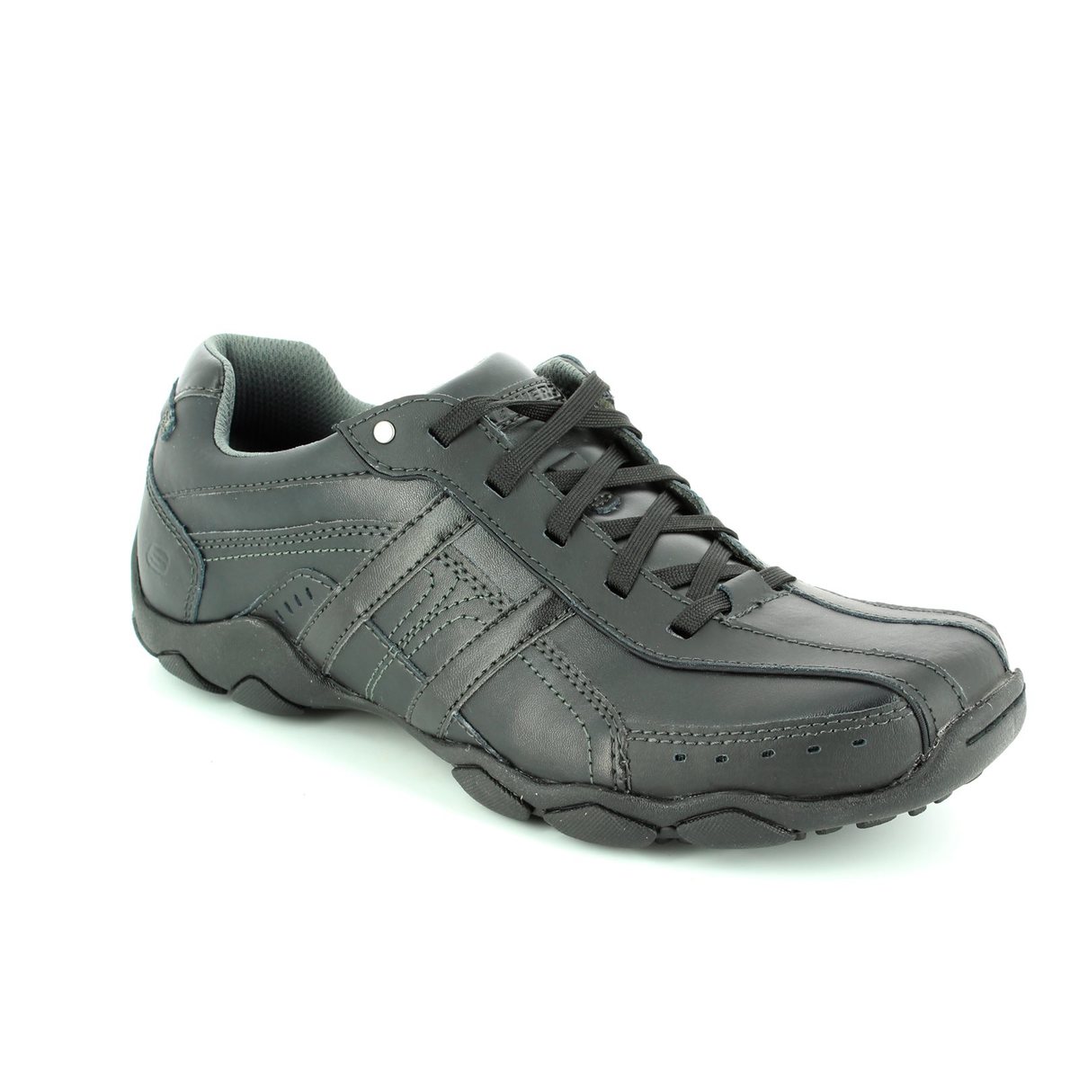 skechers black casual shoes