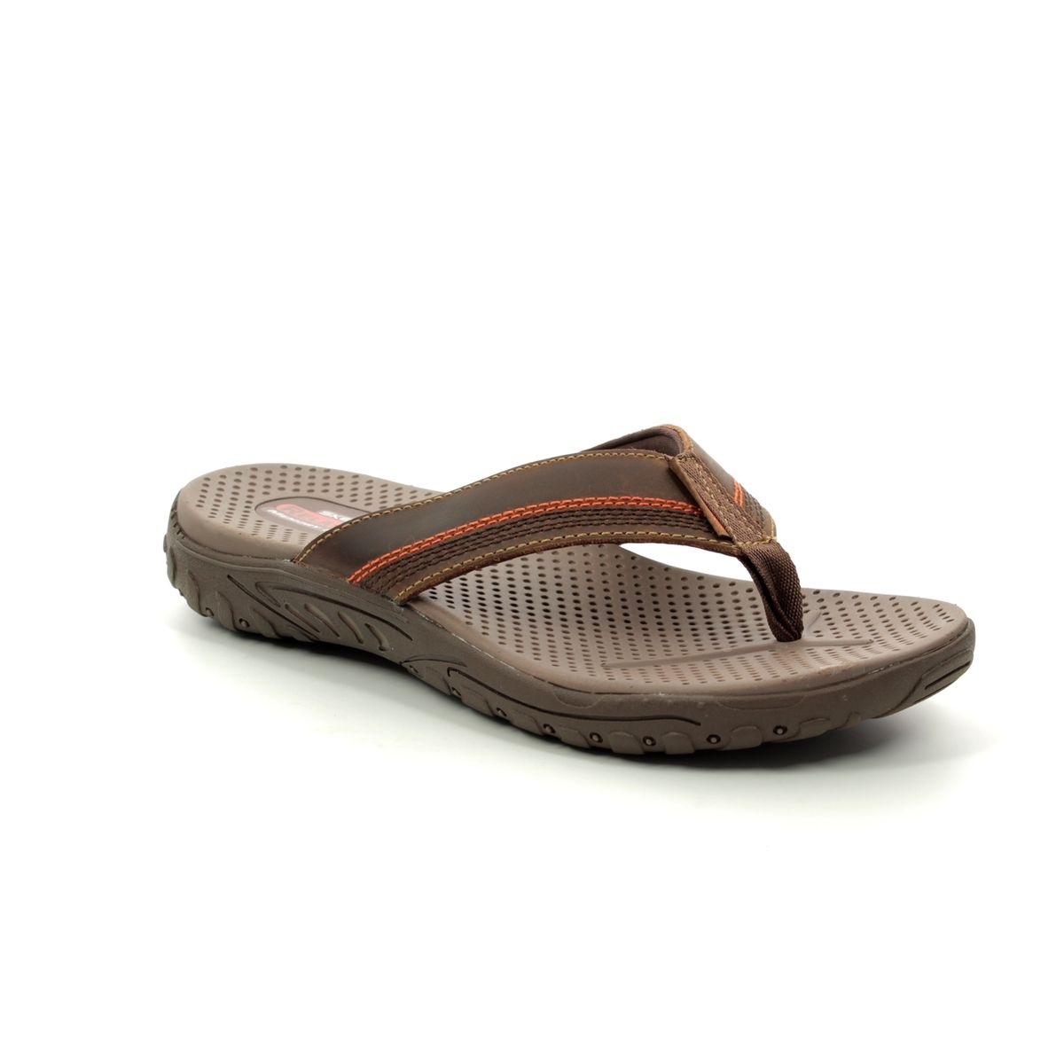 skechers sandals brown