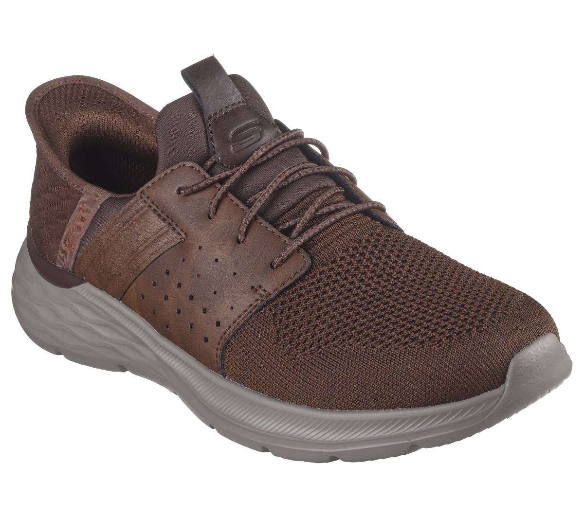 Dark brown hot sale skechers