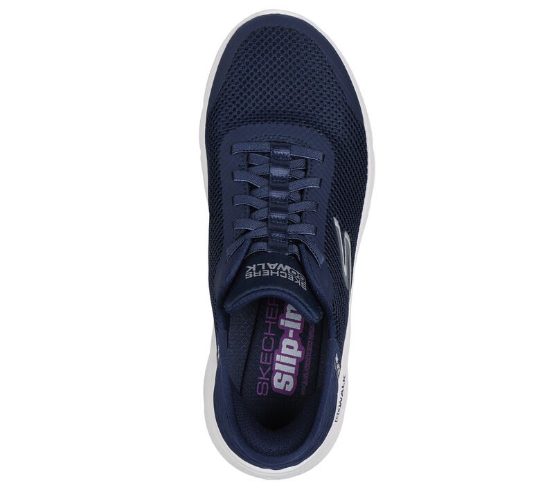 Skechers Slip Ins Go Walk Bungee NVW Navy Womens trainers 124836