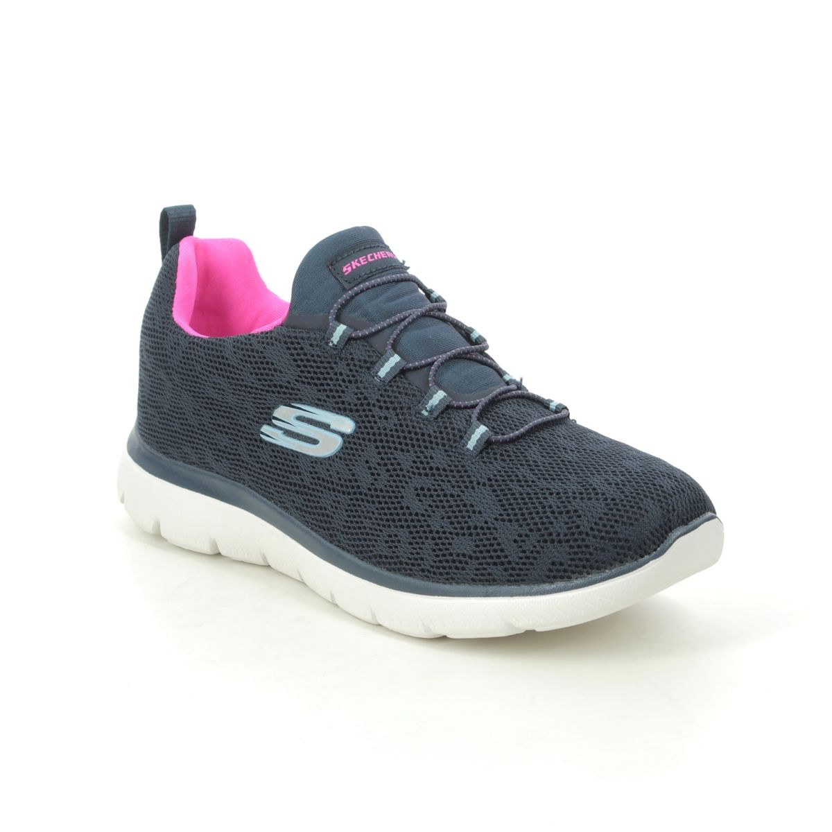 navy and pink skechers