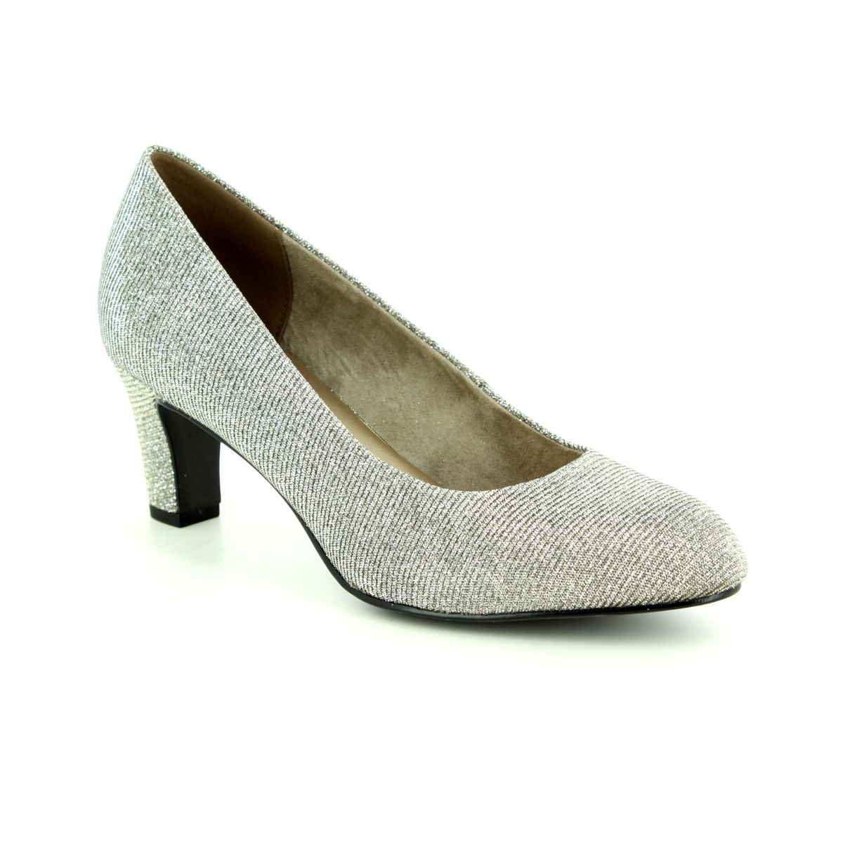 85 Silver Glitz heeled shoes