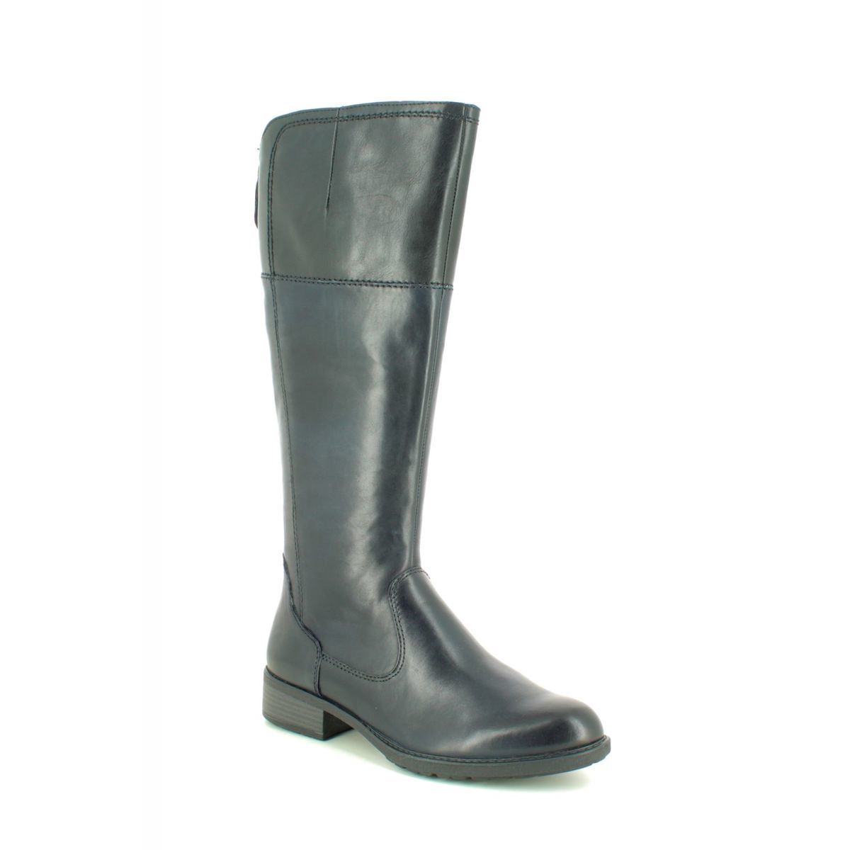 Tamaris Indah 25508-23-866 Navy leather knee-high boots
