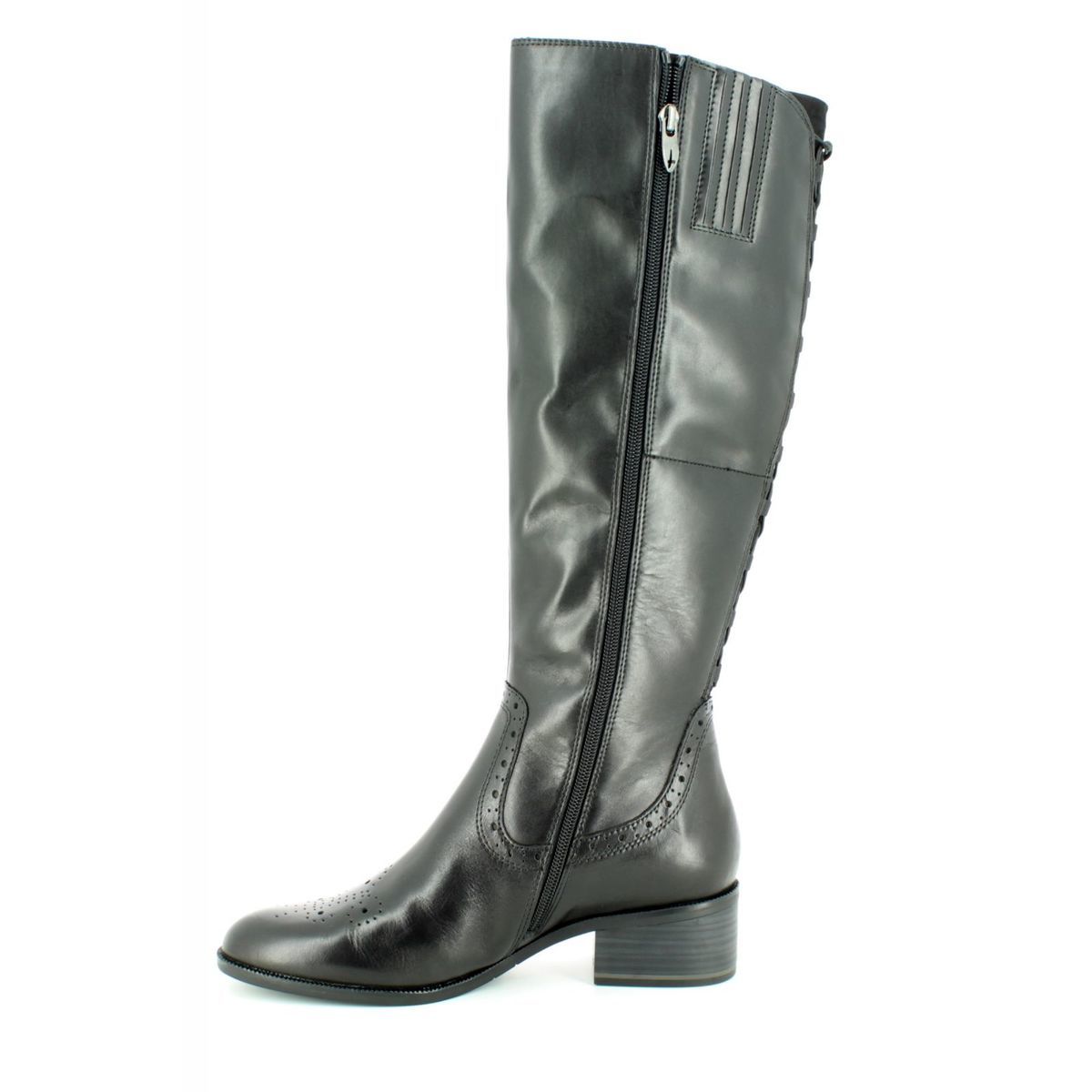 Tamaris Rosemary 25541-21-001 Black leather knee-high boots
